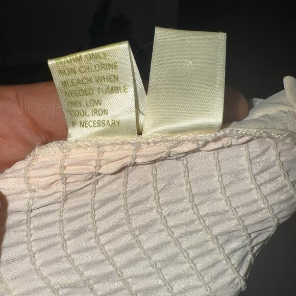 Victoria's Secret Vintage Lingerie Corset Bustier Top Pink Smocked Lace Medium - Picture 5 of 6